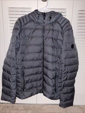 Michael Kors Men's Hooded Quilted Puffer Jacket - Gray